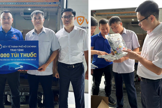 Ngành y tế TP.HCM gửi 10.000 túi thuốc đến vùng bão lũ