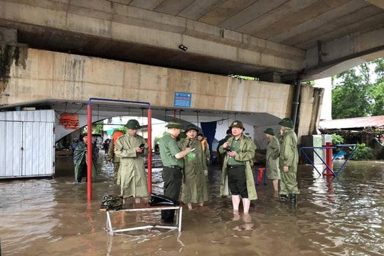 Mực nước sông Cầu dâng cao, Thái Nguyên khẩn cấp ứng phó mưa lũ