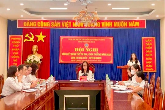 Cụm thi đua số II - TAND tỉnh Tuyên Quang: Đoàn kết, đổi mới, vượt khó, hoàn thành xuất sắc nhiệm vụ năm 2025