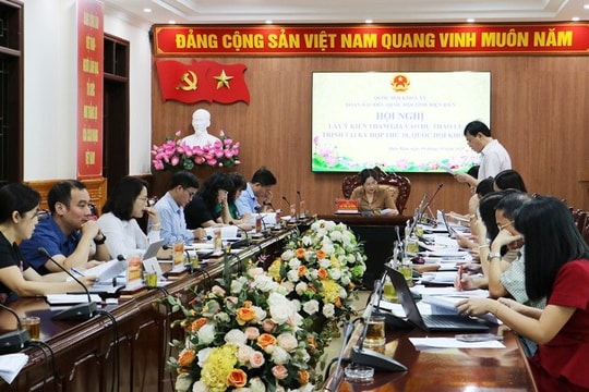 Đoàn đại biểu Quốc hội tỉnh Điện Biên tổ chức Hội nghị lấy ý kiến về 3 dự thảo Luật