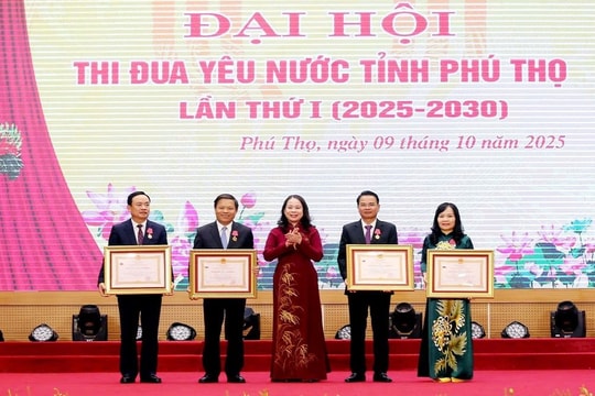 Phó Chủ tịch nước Võ Thị Ánh Xuân dự Đại hội Thi đua yêu nước tỉnh Phú Thọ