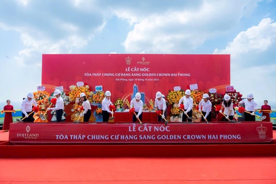 Golden Crown Hai Phong cất nóc, khẳng định vị thế biểu tượng phố cảng