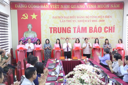 Khai trương Trung tâm Báo chí phục vụ Đại hội Đảng bộ tỉnh Điện Biên lần thứ XV