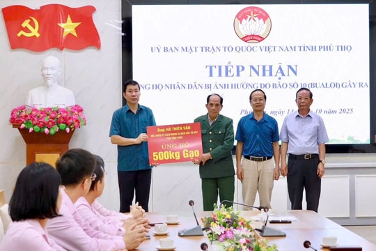 Phú Thọ tiếp nhận hơn 21 tỷ đồng ủng hộ khắc phục hậu quả bão số 10