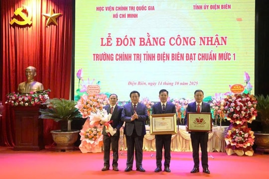 Trường Chính trị tỉnh Điện Biên được công nhận đạt chuẩn mức 1
