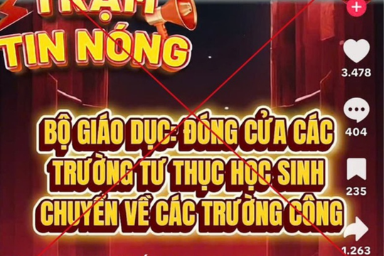 Bộ Giáo dục và Đào tạo bác tin đồn “giải thể trường tư”