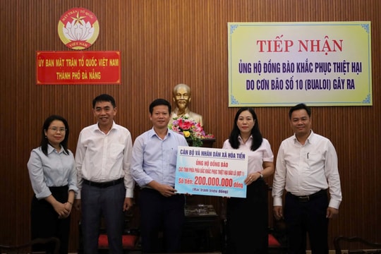 Đà Nẵng tiếp nhận hơn 7 tỷ đồng ủng hộ đồng bào vùng bão số 10
