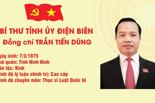 Ông Trần Tiến Dũng được bầu làm Bí thư Tỉnh ủy Điện Biên