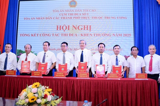 Cụm thi đua số 1 - Tòa án nhân dân tổ chức Hội nghị tổng kết công tác thi đua, khen thưởng năm 2025