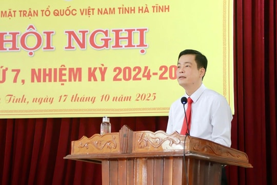 Đồng chí Nguyễn Thành Đồng giữ chức Chủ tịch Ủy ban MTTQ Việt Nam tỉnh Hà Tĩnh