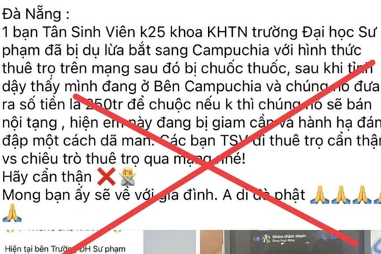 Công an bác tin đồn bắt cóc sinh viên trên mạng xã hội