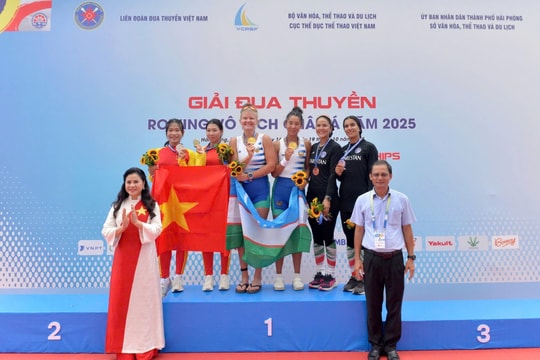 Đoàn Việt Nam giành 9 huy chương tại Giải Đua thuyền Rowing châu Á
