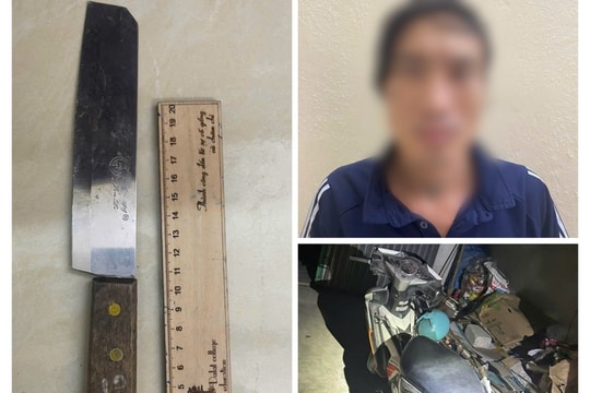 Bắt nghi phạm dùng dao cướp xe máy của người ở cùng thôn