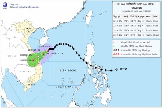 Bão số 12 cách Đà Nẵng 280km, miền Trung mưa lớn dữ dội có nơi lên tới 900 mm
