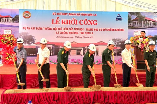 Khởi công 3 trường nội trú liên cấp xã biên giới tại tỉnh Sơn La