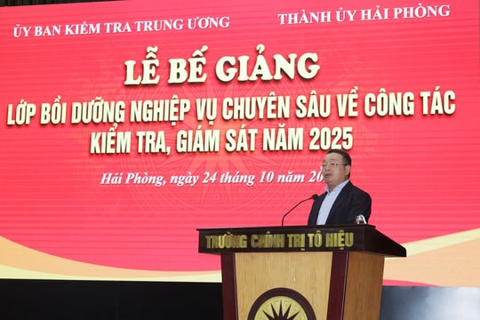 UBKT Trung ương bế giảng lớp bồi dưỡng nghiệp vụ cho cán bộ Hải Phòng