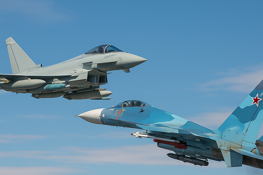 NATO báo động, điều tiêm kích Typhoon đánh chặn máy bay Nga