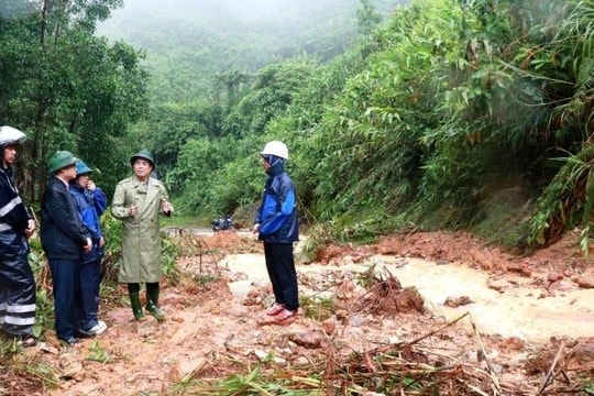 Chủ tịch UBND tỉnh Quảng Ngãi trực tiếp kiểm tra tình hình sạt lở do mưa lớn