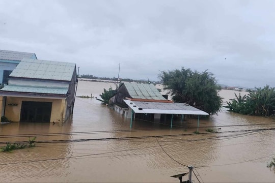 Lũ hạ lưu sông Thu Bồn vượt "lụt năm Thìn 1964"