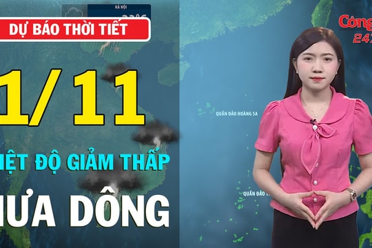 Dự báo thời tiết đêm nay và ngày mai 1/11: Không khí lạnh tràn về, miền Bắc mưa to kéo dài