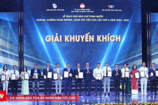 Báo Công lý đoạt giải Khuyến khích tại Giải báo chí toàn quốc phòng, chống tham nhũng