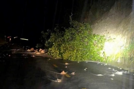 Mưa lớn khiến đèo Tô Na ở Gia Lai bị sạt lở