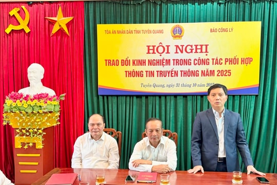 Tăng cường công tác thông tin tuyên truyền giữa Báo Công lý và TAND tỉnh Tuyên Quang