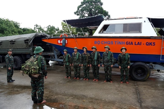 Bộ Chỉ huy Quân sự tỉnh Gia Lai huy động hơn 1.000 người, 6 xe thiết giáp… sẵn sàng ứng phó bão Kalmaegi