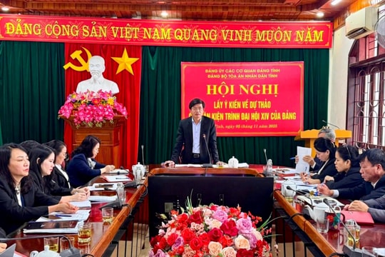 TAND tỉnh Hà Tĩnh lấy ý kiến dự thảo các văn kiện của Đảng