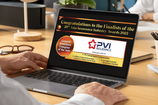 Bảo hiểm PVI được vinh danh Top 3 “Công ty bảo hiểm phi nhân thọ của năm”