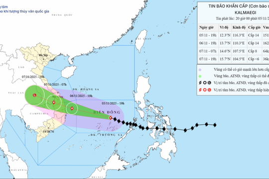 Bão 13 hướng miền Trung, Lâm Đồng cảnh báo lũ quét