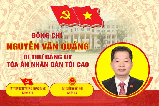 Chân dung Bí thư Đảng ủy Tòa án nhân dân tối cao Nguyễn Văn Quảng
