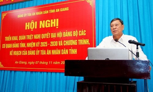 Đảng bộ TAND tỉnh An Giang tổ chức tiếp thu, quán triệt Nghị quyết