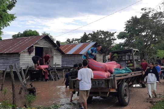 Xã Ia Sao (Gia Lai): 158 nhà dân bị ngập và tốc mái sau bão