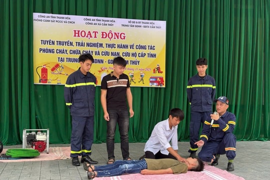 Hàng nghìn học sinh được bồi dưỡng kiến thức chữa cháy tại chỗ