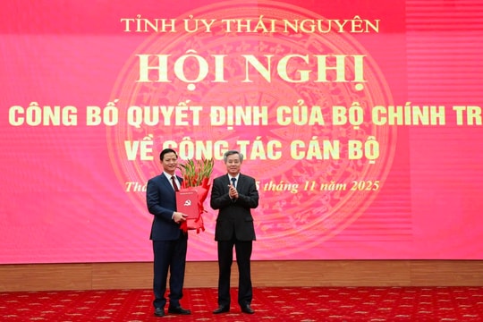 Ông Vương Quốc Tuấn giữ chức Phó Bí thư Tỉnh ủy Thái Nguyên