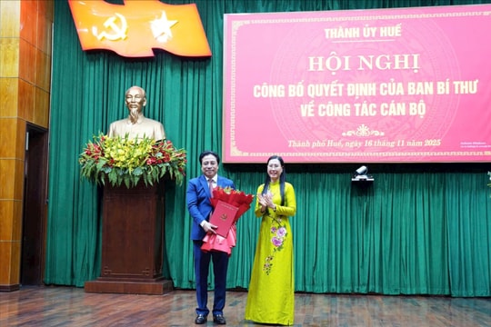 Ông Nguyễn Khắc Toàn giữ chức Phó Bí thư Thành ủy Huế