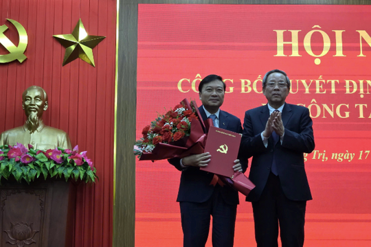Ông Lê Hồng Vinh giữ chức Phó Bí thư Tỉnh ủy Quảng Trị