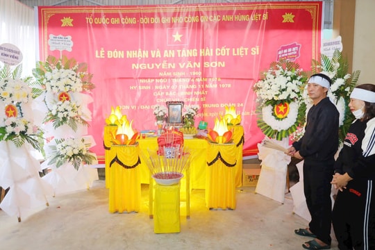 Đón nhận liệt sỹ sau gần 47 năm hi sinh trở về quê hương