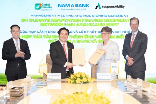 Nam A Bank và GCPF ký kết nghiên cứu khung tài chính thích ứng biến đổi khí hậu
