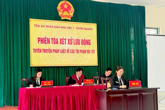 TAND khu vực 1 - Tuyên Quang tổ chức xét xử lưu động 2 vụ án ma túy
