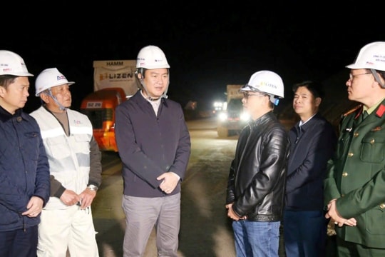 Lãnh đạo tỉnh Lạng Sơn thăm, động viên các đơn vị thi công những dự án trọng điểm