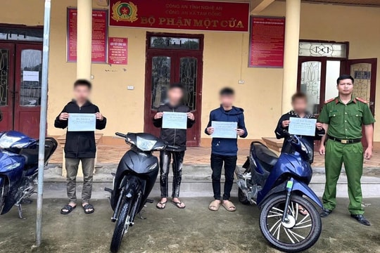Khởi tố 7 đối tượng trong đường dây trộm xe máy