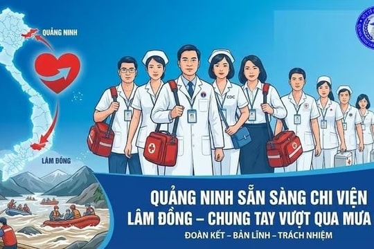 Quảng Ninh huy động hơn 200 cán bộ y tế, sẵn sàng chi viện Lâm Đồng khắc phục hậu quả mưa lũ