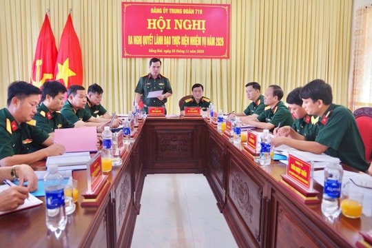 Trung đoàn 719 ra nghị quyết lãnh đạo thực hiện nhiệm vụ năm 2026