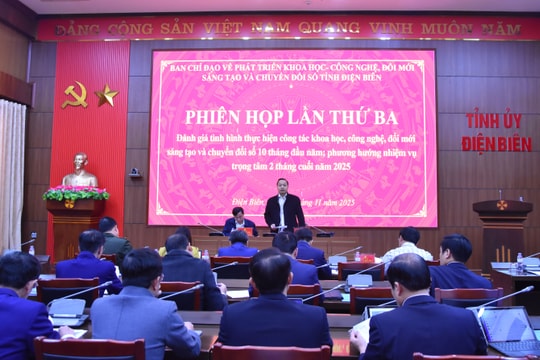 Điện Biên: Ban chỉ đạo về phát triển khoa học, công nghệ và chuyển đổi số họp phiên thứ 3