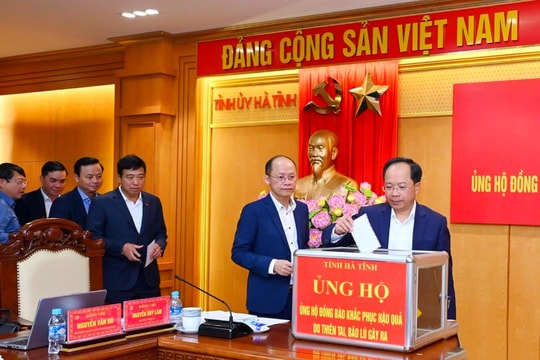 Hà Tĩnh phát động quyên góp ủng hộ đồng bào bị thiệt hại do bão lũ