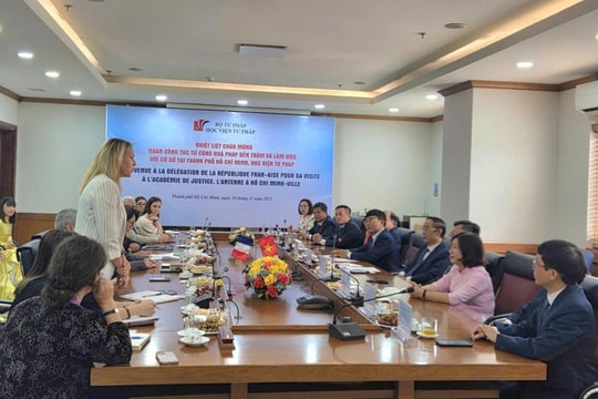 Học viện Tư pháp tại TP.HCM làm việc với đoàn quốc tế