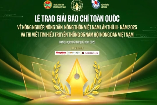 45 tác phẩm đoạt giải báo chí toàn quốc về nông nghiệp, nông dân, nông thôn năm 2025