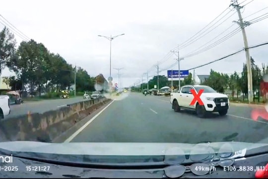 Phạt nữ tài xế chạy ngược chiều, gây nguy hiểm trên tuyến ĐT.741